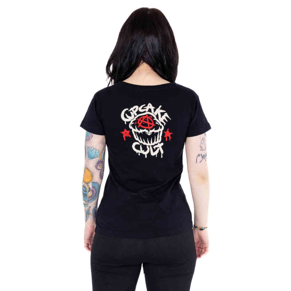 Cupcake Cult - Undead Kitty Ladies Tshirt - Black